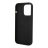 Чехол AMG Liquid silicone Big white logo Hard для iPhone 14 Pro, черный