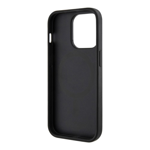 Чехол Guess PU 4G Stripes Hard для iPhone 13 Pro, черный (MagSafe)