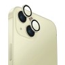 Uniq стекло для iPhone 15/15 Plus OPTIX Camera Lens protector Aluminium Yellow, 2 шт.