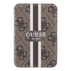 Guess картхолдер для iPhone Wallet Cardslot MagSafe PU 4G Stripes Brown
