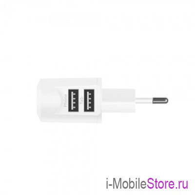 Сетевое зарядное устройство для телефона Prime Line 2-USB (2.1A)