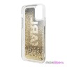 Чехол Karl Lagerfeld Liquid Glitter Karl logo Hard для iPhone 11, черный