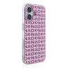 DKNY для iPhone 16 чехол PC/TPU Double layer Repeat Electroplated Pink