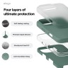 Elago для iPhone 16 Pro Max чехол Soft silicone (Liquid) Midnight Green