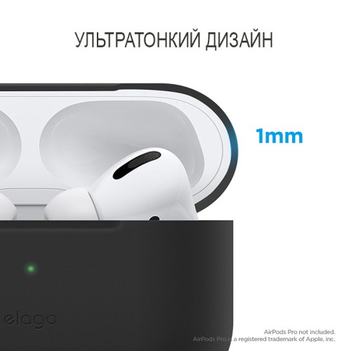 Чехол Elago Slim Silicone case для AirPods Pro, черный