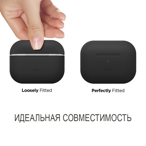 Чехол Elago Slim Silicone case для AirPods Pro, черный