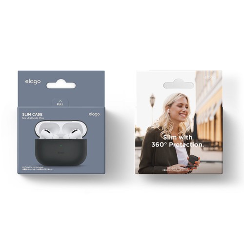 Чехол Elago Slim Silicone case для AirPods Pro, черный
