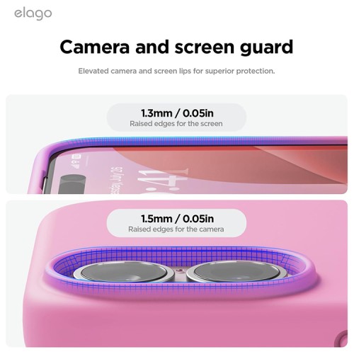 Elago для iPhone 16 чехол Soft silicone (Liquid) Hot Pink