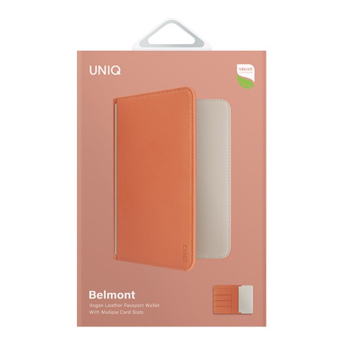 Uniq обложка на паспорт Belmont RFID-blocking passport holder Terracotta/Flint Grey