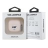 Karl Lagerfeld для Airpods 4 чехол Silicone case with ring NFT 3D Choupette Pink