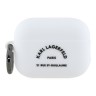 Karl Lagerfeld для Airpods Pro 2 чехол Silicone case with ring RSG logo White