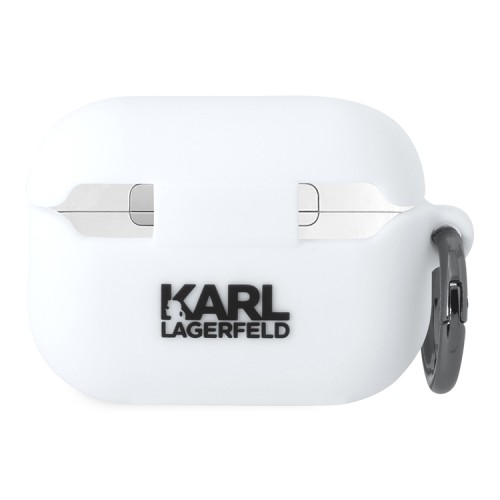 Karl Lagerfeld для Airpods Pro 2 чехол Silicone case with ring RSG logo White