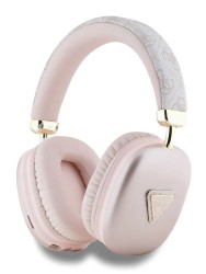 Guess наушники беспроводные накладные Bluetooth HP Oval 4G with Triangle Metal Logo Pink