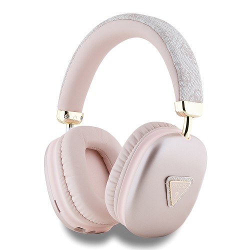 Guess наушники беспроводные накладные Bluetooth HP Oval 4G with Triangle Metal Logo Pink