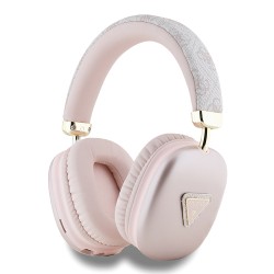Guess наушники беспроводные накладные Bluetooth HP Oval 4G with Triangle Metal Logo Pink