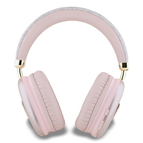 Guess наушники беспроводные накладные Bluetooth HP Oval 4G with Triangle Metal Logo Pink