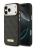 Guess для iPhone 17 Pro Max чехол PU 4G Plate metal logo and Gold camera Hard Black (MagSafe)