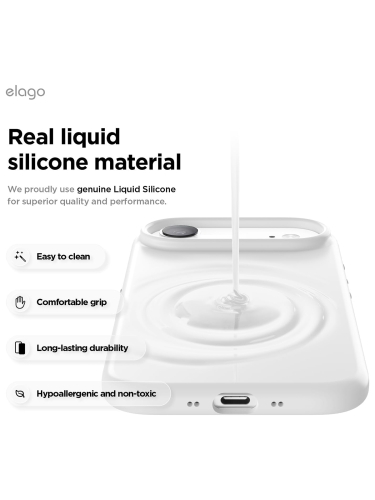 Elago для iPhone Air чехол Magnetic Silicone White (MagSafe)