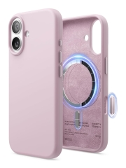 Elago для iPhone 17 чехол Magnetic Silicone Light Lilac (MagSafe)
