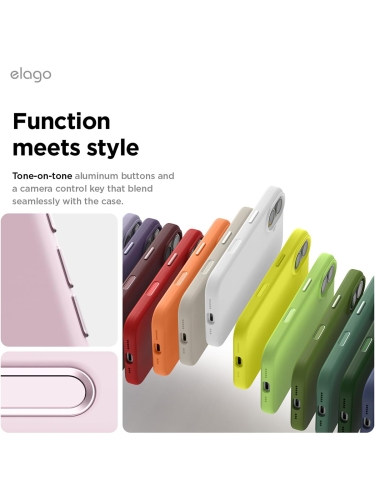 Elago для iPhone 17 чехол Magnetic Silicone Light Lilac (MagSafe)