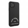 Чехол Karl Lagerfeld PU Leather Rue Saint Guillaume Hard для iPhone 11, черный