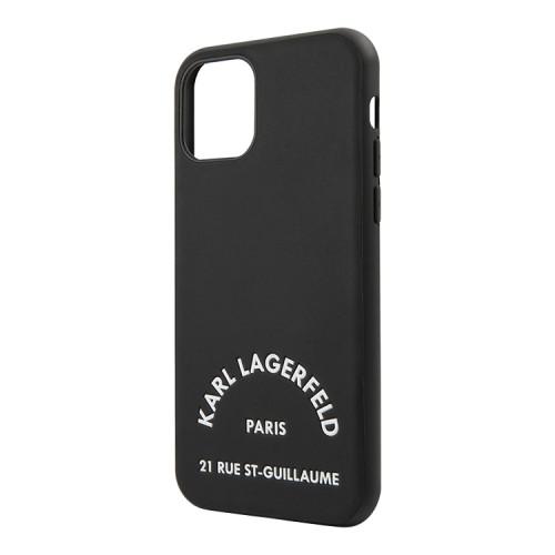 Чехол Karl Lagerfeld PU Leather Rue Saint Guillaume Hard для iPhone 11, черный