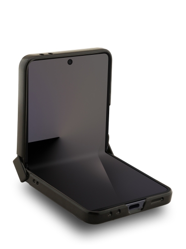 Guess для Galaxy Z Flip7 чехол PU 4G Classic metal logo Hard Brown (MagSafe)