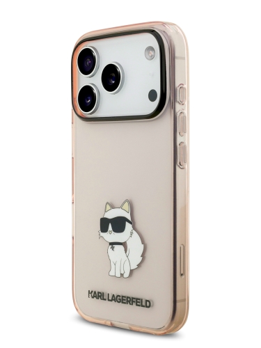 Karl Lagerfeld для iPhone 17 Pro Max чехол IML NFT Choupette Hard Translucent Pink