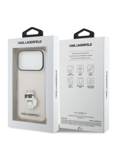 Karl Lagerfeld для iPhone 17 Pro Max чехол IML NFT Choupette Hard Translucent Pink