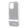 Чехол BMW Motorsport Tricolor Horizont Hard Transparent для iPhone 13 Pro, черный