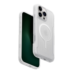 (Уценка) Uniq для iPhone 16 Pro Max чехол Combat Active Lume-White (MagSafe)
