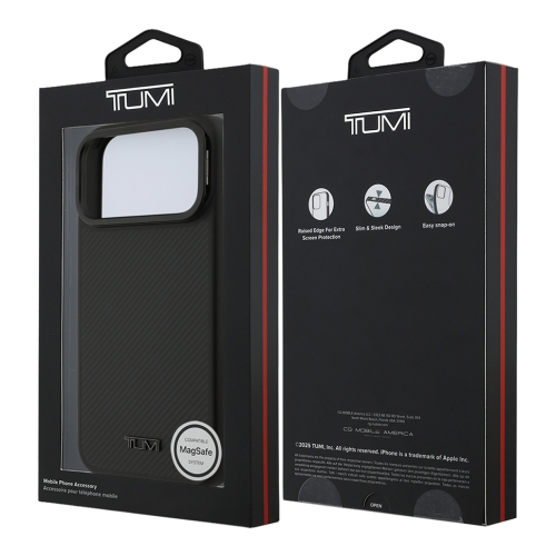 TUMI для iPhone 17 Pro Max чехол Kevlar Ultra Slim with Camera Stand Hard Black (MagSafe)