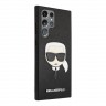 Чехол Karl Lagerfeld PU Saffiano Karl's Head Hard для Galaxy S22 Ultra, черный