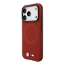 BMW для iPhone 17 Pro Max чехол M-series PU Full Wrapped Metal logo & Cam Hard Red (MagSafe)