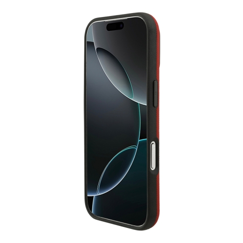 BMW для iPhone 17 Pro Max чехол M-series PU Full Wrapped Metal logo & Cam Hard Red (MagSafe)