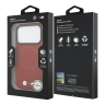 BMW для iPhone 17 Pro Max чехол M-series PU Full Wrapped Metal logo & Cam Hard Red (MagSafe)