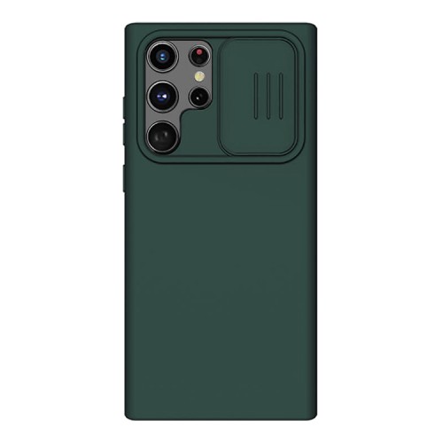 Nillkin чехол CamShield Silky Silicone для Galaxy S22 Ultra, темно-зеленый