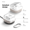 Elago для Galaxy Buds 4/4 Pro чехол Silicone DUO Hang case Clear/Stone
