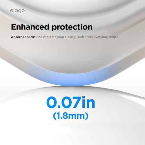 Elago для Galaxy Buds 4/4 Pro чехол Silicone DUO Hang case Clear/Stone