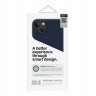 Силиконовый чехол Uniq LINO для iPhone 14 Plus, синий