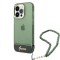 Чехол Guess Translucent w Electoplated camera Hard +hand Strap для iPhone 14 Pro, зеленый