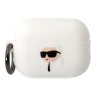 Чехол Lagerfeld Silicone case with ring NFT 3D Karl для Airpods Pro 2, белый