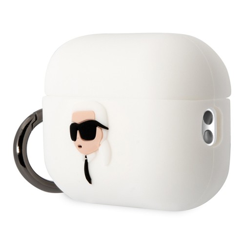Чехол Lagerfeld Silicone case with ring NFT 3D Karl для Airpods Pro 2, белый