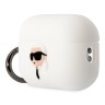 Чехол Lagerfeld Silicone case with ring NFT 3D Karl для Airpods Pro 2, белый