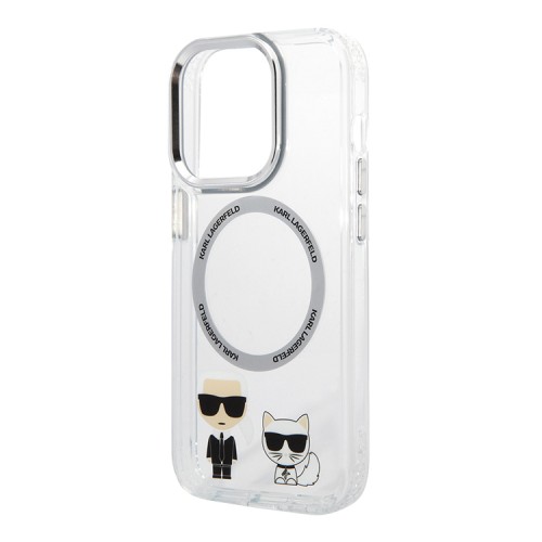 Чехол Lagerfeld Karl&Choupette Hard для iPhone 13 Pro, прозрачный (MagSafe)