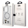 Чехол Lagerfeld Karl&Choupette Hard для iPhone 13 Pro, прозрачный (MagSafe)