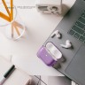Чехол Elago Clear case with Round strap для AirPods Pro 2, Deep Purple