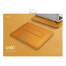 Uniq для ноутбуков 14" чехол Oslo V.2 PU leather Magnetic Laptop sleeve/foldable stand Mustard
