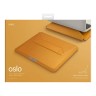 Uniq для ноутбуков 14" чехол Oslo V.2 PU leather Magnetic Laptop sleeve/foldable stand Mustard