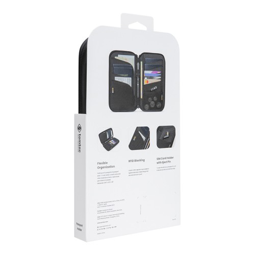 Tomtoc для аксессуаров сумка Navigator Passport Bag T03 Black
